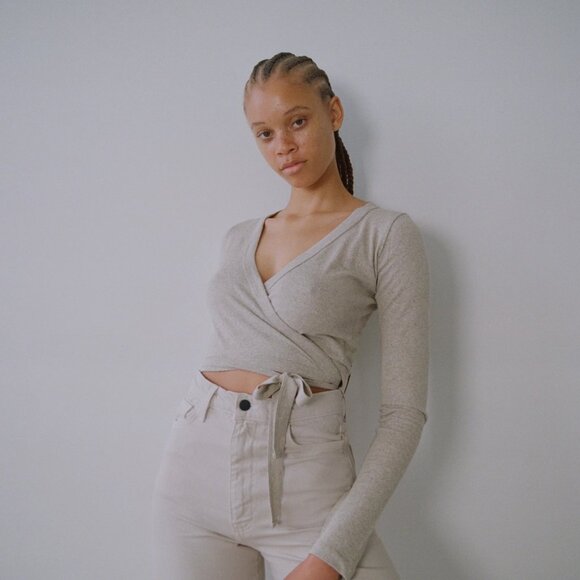 OZMA Beige Open Front Cardigan - Picture 5 of 5